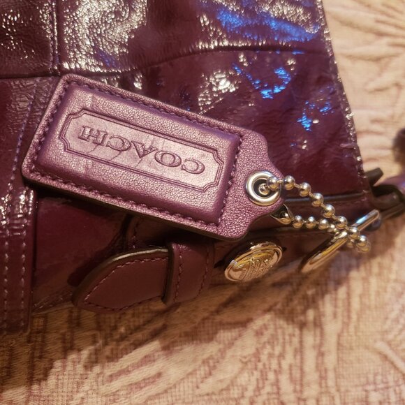 Coach Raspberry Patent Leather Bag - Picture 4 of 7